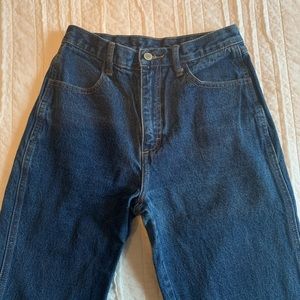 j galt medium / dark wash boyfriend jeans